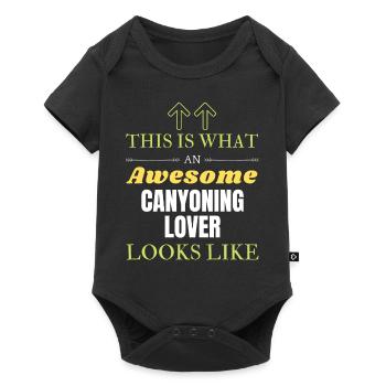 This is what an awesome Canyoning lover looks like - Baby Premium short-sleeve bodysuit - black - Front