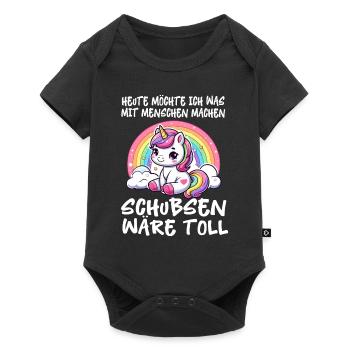 Today I want to do something with people Push - Baby Premium short-sleeve bodysuit - black - Front
