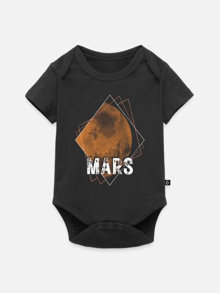 Mars Planet Sonnensystem - Baby Premium Kurzarmbody - Schwarz