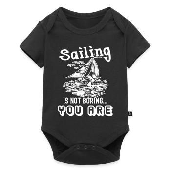 Sailing Is Not Boring - Baby Premium short-sleeve bodysuit - black - Front