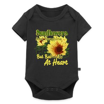Sunflower And Sunshine Bad Ass At Heart - Baby Premium short-sleeve bodysuit - black - Front