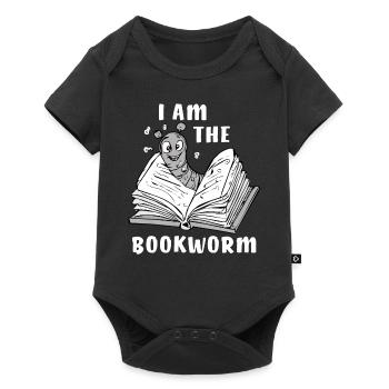 BOOK WORM I AM THE BOOKWORM - Baby Premium short-sleeve bodysuit - black - Front