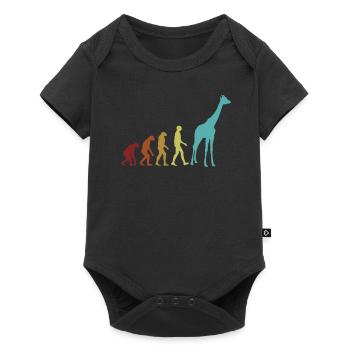 Giraffe Evolution Nubian African Giraffidae - Baby Premium short-sleeve bodysuit - black - Front