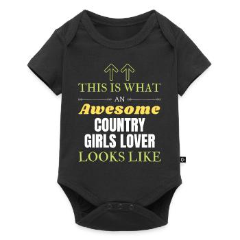 This is what an awesome Country girls lover looks - Baby Premium short-sleeve bodysuit - black - Front