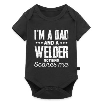 I'm a dad and a welder - Baby Premium short-sleeve bodysuit - black - Front