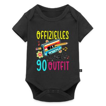 Cassettes Player Mixtape Music 80s Vintage Retro - Baby Premium short-sleeve bodysuit - black - Front
