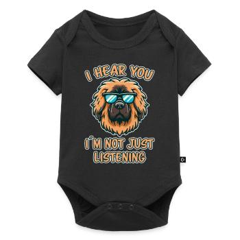Leonberger disant drôle Leonberger cadeau - Body à manches courtes Premium Bébé - noir - Devant