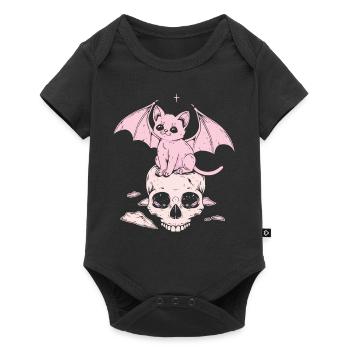 Kawaii Chat Pastel Goth Mignon Effrayant - Body à manches courtes Premium Bébé - noir - Devant