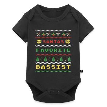 Le bassiste préféré du Père Noël Conception de la basse de Noël - Body à manches courtes Premium Bébé - noir - Devant