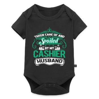 Cashier Spoiled By My Cashier - Baby Premium short-sleeve bodysuit - black - Front