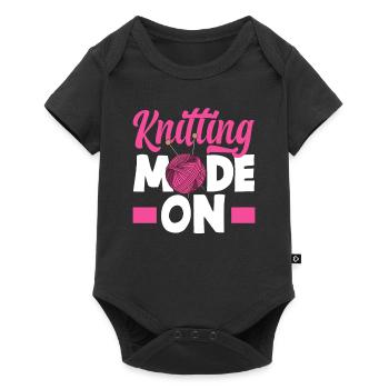 Knitting Knitting Lover - Baby Premium short-sleeve bodysuit - black - Front
