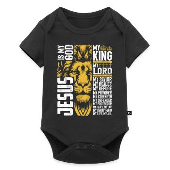 Lion de Juda - La foi en chrétien - Body à manches courtes Premium Bébé - noir - Devant