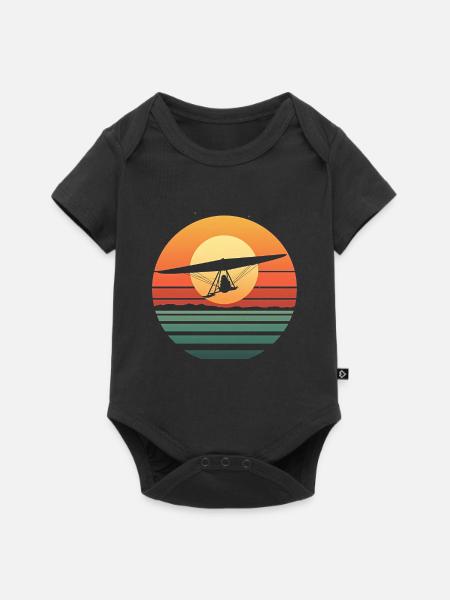 Oldtimer Hängegleiter - Baby Premium Kurzarmbody - Schwarz