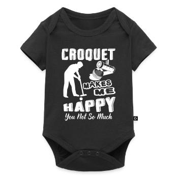 Croquet Makes Me Happy - Baby Premium short-sleeve bodysuit - black - Front