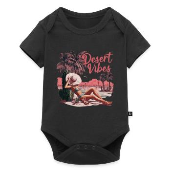 Sonnenuntergang Desert Vibes Urlaub Abenteuer - Baby Premium Kurzarmbody - Schwarz - Vorne