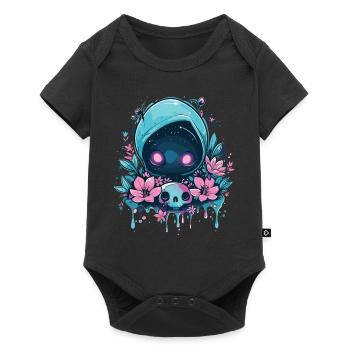 Kawaii Reaper Pastel Goth Cute Anime - Baby Premium Kurzarmbody - Schwarz - Vorne