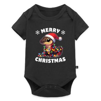 Fées de Noël Dragon de Komodo - Body à manches courtes Premium Bébé - noir - Devant