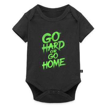 Go hard or go home spray painted party saying - Baby Premium short-sleeve bodysuit - black - Front