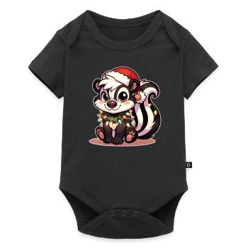 Chapeau de Noël Noël Fées Moufette - Body à manches courtes Premium Bébé - noir - Devant