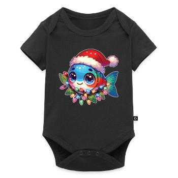 Fées de Noël Poisson Tetra - Body à manches courtes Premium Bébé - noir - Devant