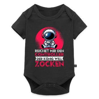 Hands me the controller the king wants to gamble - Baby Premium short-sleeve bodysuit - black - Front