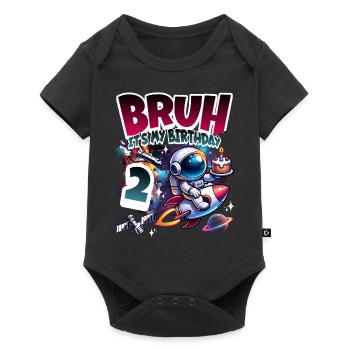 Astronaute 2e anniversaire Espace - Body à manches courtes Premium Bébé - noir - Devant