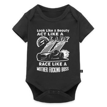 Drag racing Drag racing Act Like A Lady - Baby Premium short-sleeve bodysuit - black - Front