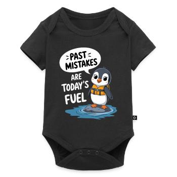 Vergangene Fehler Sind Der Treibstoff Von Heute - Baby Premium Kurzarmbody - Schwarz - Vorne