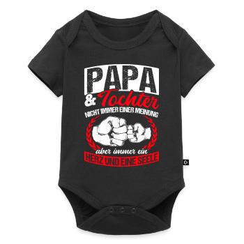 Fête des pères Cadeau de père Famille Papa préféré Meilleur - Body à manches courtes Premium Bébé - noir - Devant