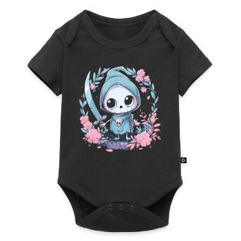 Kawaii Reaper Pastel Goth Cute Anime - Baby Premium Kurzarmbody - Schwarz - Vorne