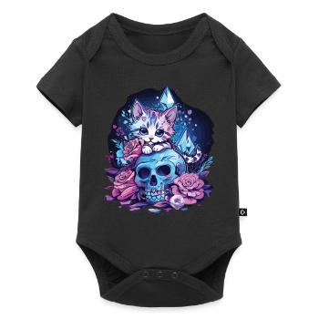 Kawaii Cat Pastel Goth Cute Anime - Baby Premium short-sleeve bodysuit - black - Front