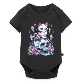 Kawaii Cat Pastel Goth Cute Anime - Baby Premium short-sleeve bodysuit - black - Front