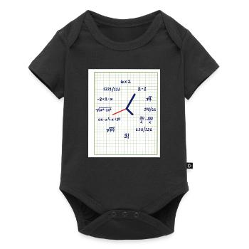 Clock Mathematics with Creative Formulas - Baby Premium short-sleeve bodysuit - black - Front
