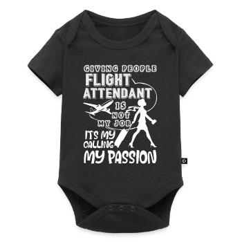 Flight Attendant Flight Attendant Is My Passion - Baby Premium short-sleeve bodysuit - black - Front