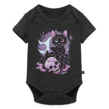 Kawaii Chat Pastel Goth Diabolique - Body à manches courtes Premium Bébé - noir - Devant