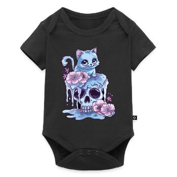 Kawaii Cat Pastel Goth Cute Anime - Baby Premium short-sleeve bodysuit - black - Front