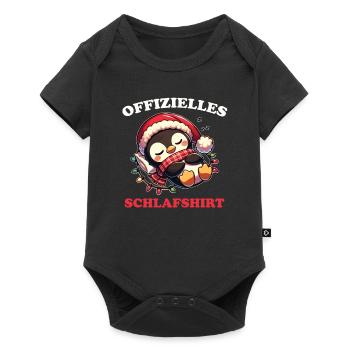 Chemise de nuit officielle Pingouin de Noël - Body à manches courtes Premium Bébé - noir - Devant