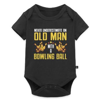 Boule de bowling Bowler - Body à manches courtes Premium Bébé - noir - Devant