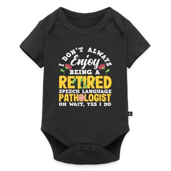 Retired speech therapist enjoy it - Baby Premium short-sleeve bodysuit - black - Front