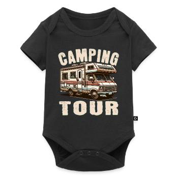 Camping - Baby Premium short-sleeve bodysuit - black - Front