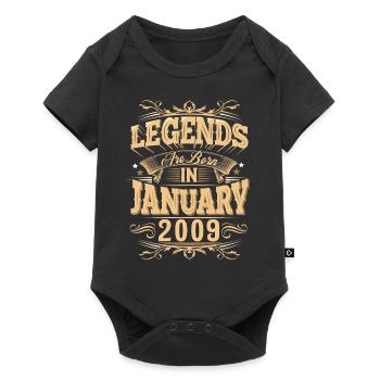 January 2009 Birthday Legend - Baby Premium short-sleeve bodysuit - black - Front