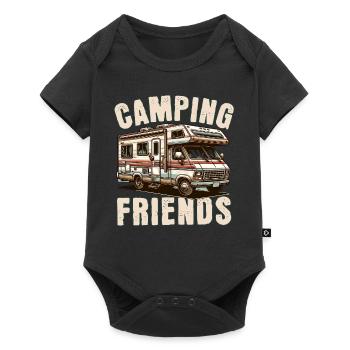 Camping - Baby Premium short-sleeve bodysuit - black - Front