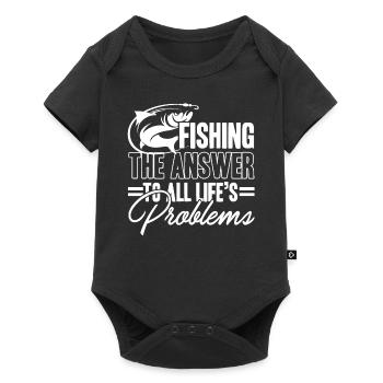 Fishing The Answer To All Life's Problems - Baby Premium short-sleeve bodysuit - black - Front