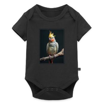Cockatiel Nymphensittiche Nymphensittich - Body à manches courtes Premium Bébé - noir - Devant