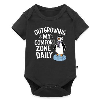 Leaving my comfort zone every day - Baby Premium short-sleeve bodysuit - black - Front