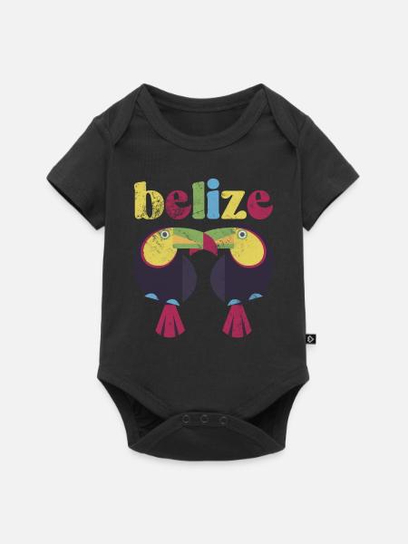 Belize - Baby Premium Kurzarmbody - Schwarz