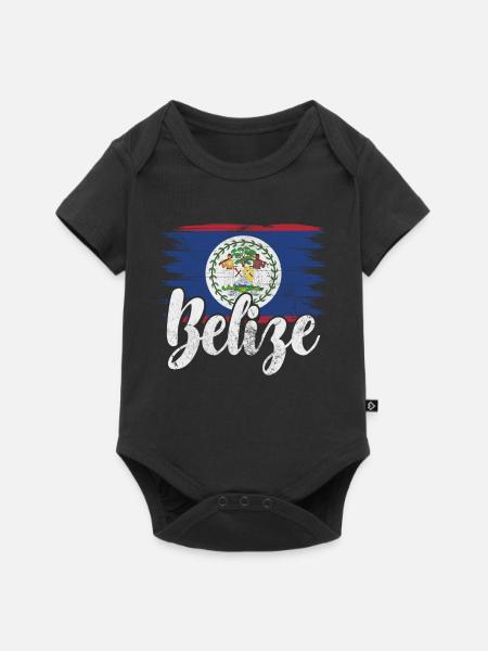 Belize - Baby Premium Kurzarmbody - Schwarz