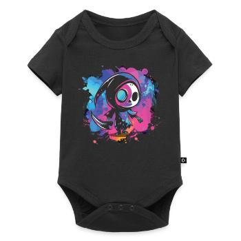 Kawaii Reaper Pastel Goth Cute Anime - Baby Premium Kurzarmbody - Schwarz - Vorne