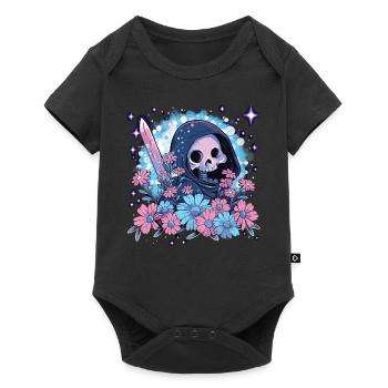 Kawaii Reaper Pastel Goth Cute Anime - Baby Premium Kurzarmbody - Schwarz - Vorne