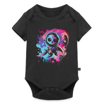 Kawaii Reaper Pastel Goth Cute Anime - Baby Premium Kurzarmbody - Schwarz - Vorne